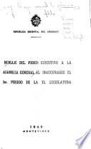 Mensaje del Poder Ejecutivo a la Asamblea General