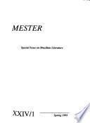 Mester : literary journal of the graduate students of the Department of Spanish and Portuguese...