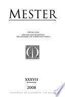 Mester : literary journal of the graduate students of the Department of Spanish and Portuguese...