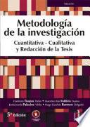Metodología de la Investigación cuantitativa-cualitativa y redacción de la tesis