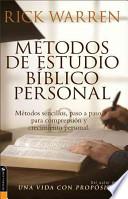 Metodos de Estudio Biblico Personal
