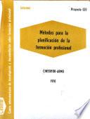 Métodos para la planificación de la formación profesional