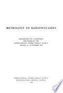 Metrology of Radionuclides