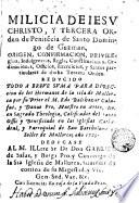 Milicia de Jesu Cbristo y Tercera Orden de Penitécia de Santo Domingo de Guzman
