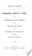 Minutes of the Congregational Conference of Ohio at Its ... Annual Meeting