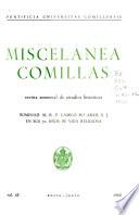 Miscelánea de colaboración científica de los antiguos y actuales profesores de la Universidad Pontificia de Comillas