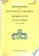 Miscelánea de estudios árabes y hebraicos
