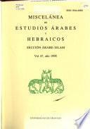 Miscelánea de estudios árabes y hebraicos
