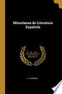 Miscelanea de Literatura Española