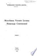 Miscelánea Vicente Lecuna, homenaje continental