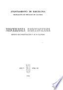Miscellanea barcinonensia