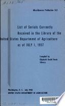 Miscellaneous Publication