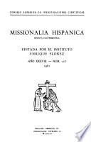 Missionalia hispánica