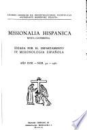 Missionalia hispánica