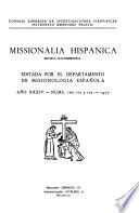 Missionalia hispánica