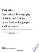 MLA International Bibliography of Books and Articles on the Modern Languages and Literatures