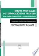 Modos anormales de terminación del proceso en el Código Procesal Civil y Comercial de Salta