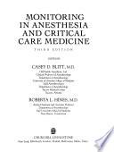 Monitoring in Anesthesia and Critical Care Medicine