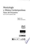 Musicología y Música Contemporánea