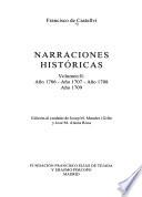 Narraciones históricas: Año 1706, año 1707, año 1708, año 1709