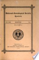 National Genealogical Society Quarterly