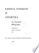 National Interests in Antarctica
