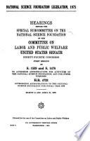 National Science Foundation Legislation, 1975