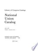 National Union Catalog