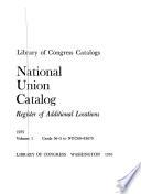 National Union Catalog