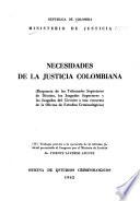 Necesidades de la justicia colombiana