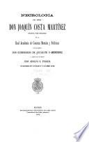 Necrología del señor don Joaquín Costa Martínez