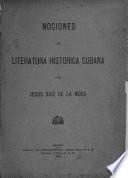 Nociones de literatura historica cubana