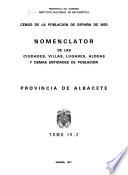 Nomenclátor de la cuidades, villas, lugares, aldeas y demás entidades de población : Provincias