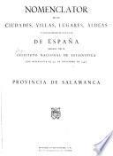 Nomenclátor de las ciudades, villas, lugares, aldeas y demás entidades de población de España
