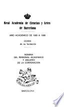 Nómina del personal académico y anuario de la corporación