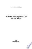 Nominalidad y contexto en español