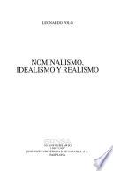 Nominalismo, idealismo y realismo