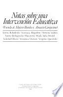 Notas sobre una intervención educativa