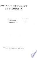 Notas y estudios de filosofía