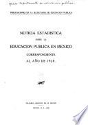 Noticia estadística sobre la educación pública de México