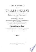 Noticia histórica de las calles y plazas de Xerez de la Frontera