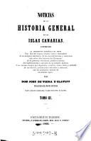 Noticias de la historia general de las Islas Canarias