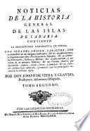 Noticias de la historia general de las Islas de Canaria