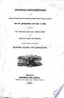 Noticias estadísticas que sobre los efectos de consumo introducidos en esta capital en el quinquenio de 1834 a 1838 presenta ... M. M. de Azcárate. [With tables.]