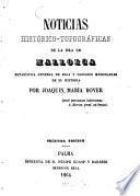 Noticias histórico-topográficas de la isla de Mallorca