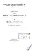 Noticias para la historia del teatro nacional