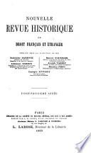 Nouvelle revue historique de droit français et étranger