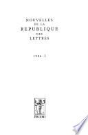 Nouvelles de la République Des Lettres