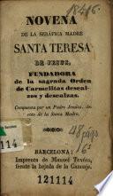 Novena de la seráfica madre santa Teresa de Jesus ...