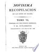 Novísima recopilacion de las leyes de España, 6